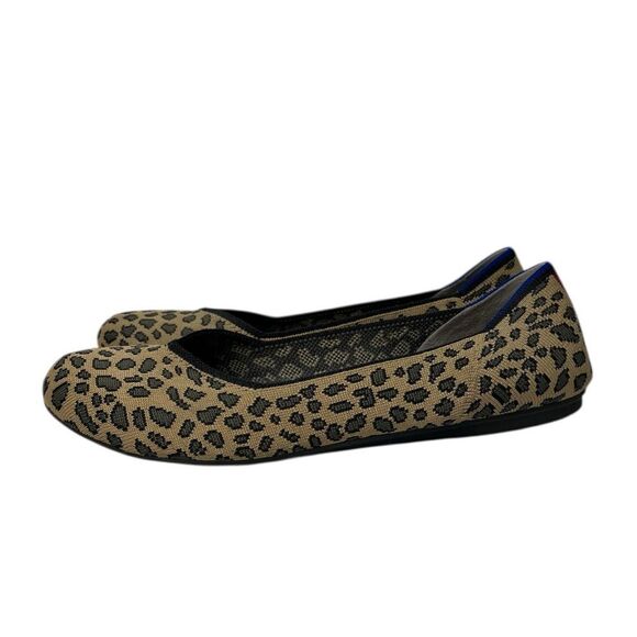 Rothy’s The Flat Round Toe Shoes in Spotted Leopard Print Size 9.5 US Women’s - Picture 1 of 12